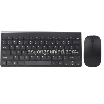 Combo de teclado y mouse inalámbricos negros